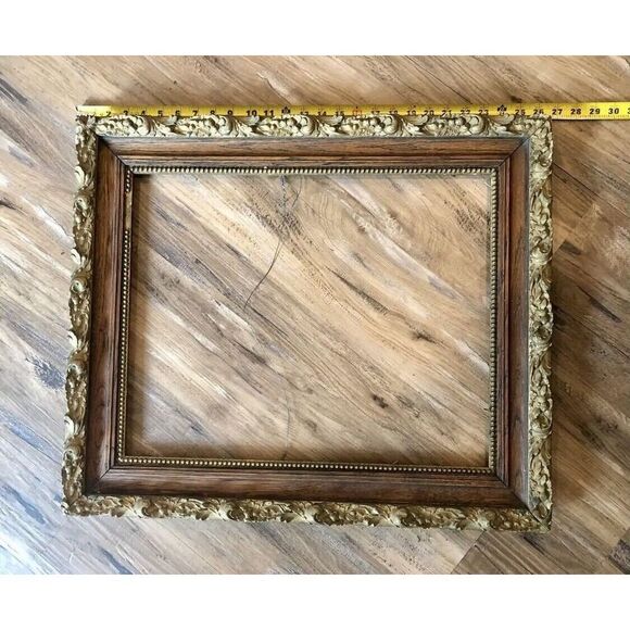Antique Gilt Wood Picture Frame Ornate Scroll Gold Gilded Large 27x 23 High End - Picture 5 of 12